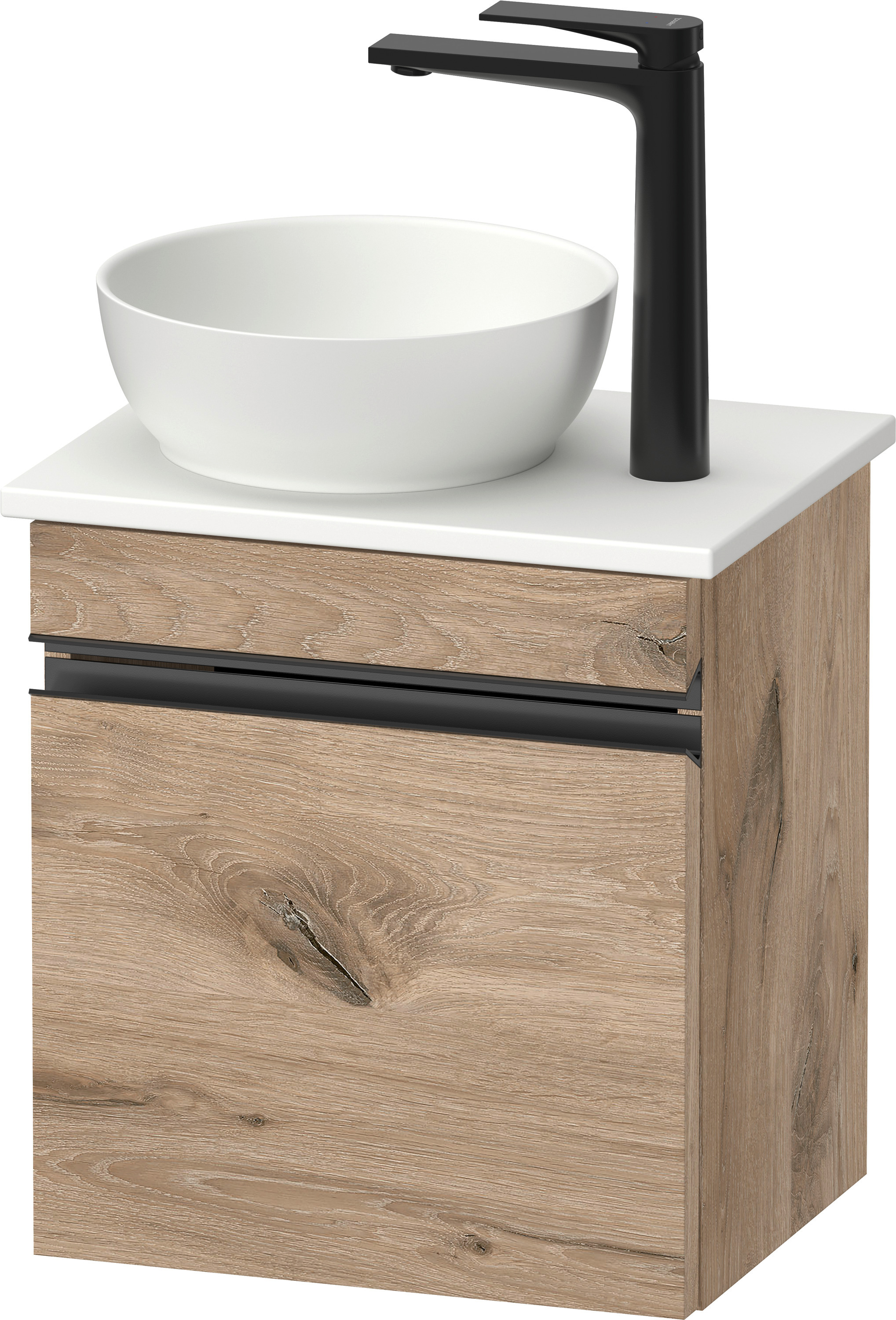 Duravit Sivida szafka 40x32,5x44 cm podumywalkowa wisząca czarna-dąb SV4656RBD550000