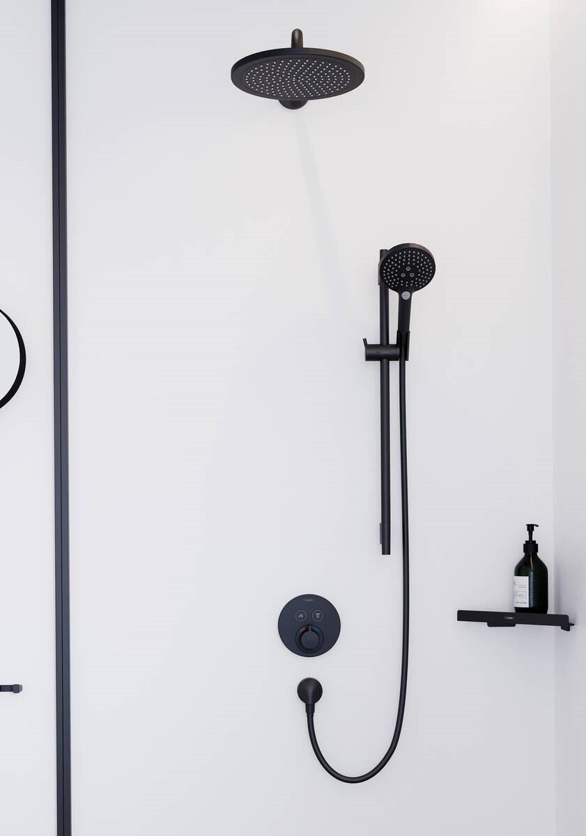 Hansgrohe AddStoris półka łazienkowa narożna czarny mat 41741670 - Wysyłka w 24h