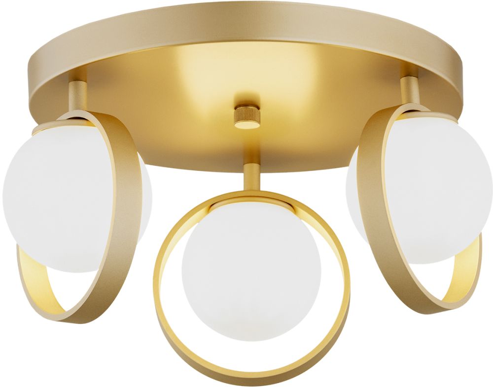 Argon Saturnia lampa podsufitowa 3x6W opal mat/złoty 6248