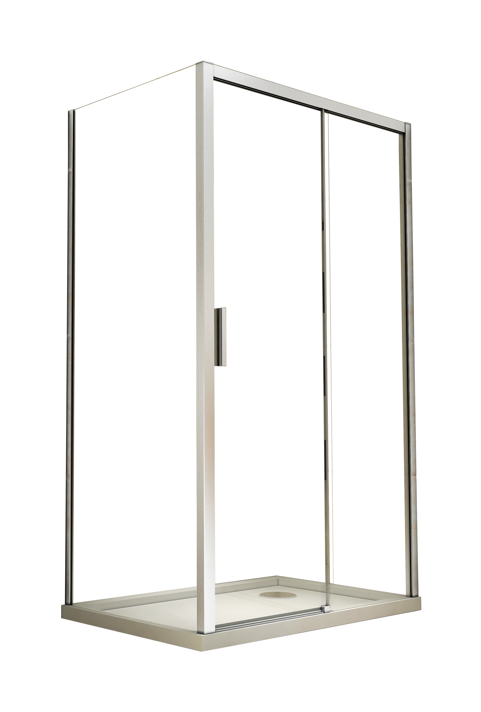 Besco Actis ścianka prysznicowa 80 cm boczna chrom/szkło przezroczyste PA-80