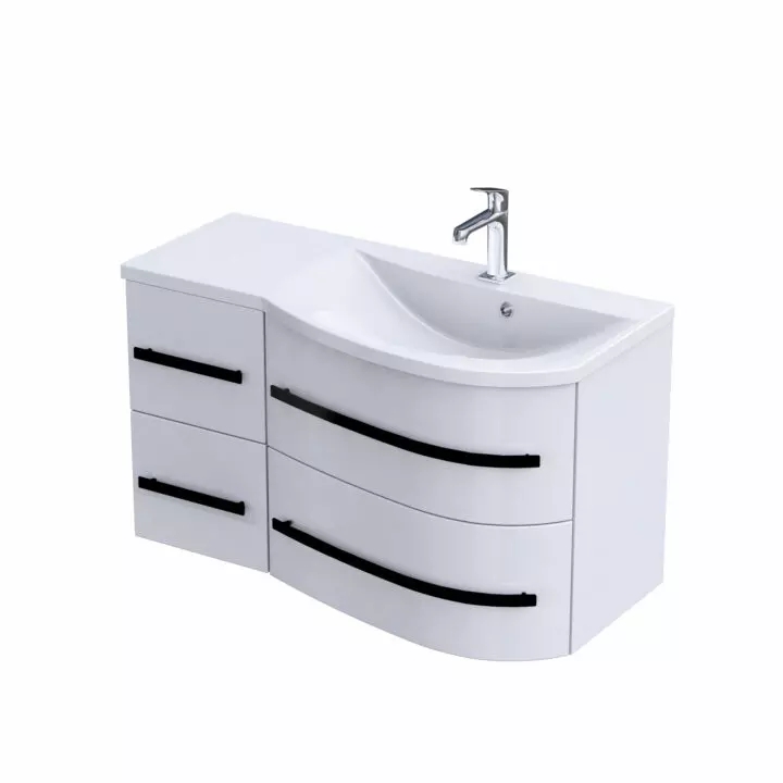 Oristo Opal szafka 90x44x50 cm podumywalkowa wisząca biała OR30-SD4S-90-1-PV6