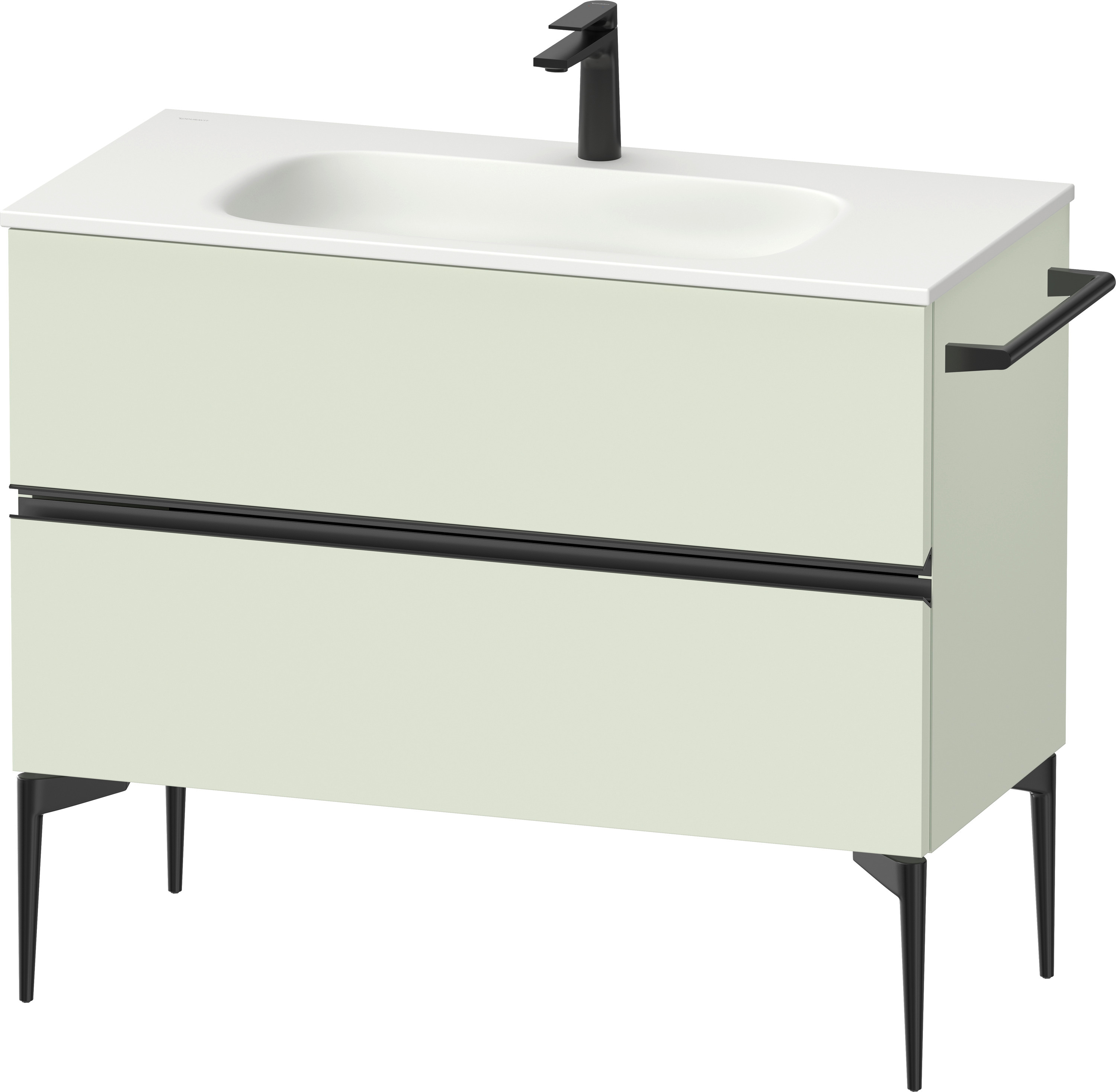 Duravit Sivida szafka 101x47,7x59,2 cm podumywalkowa wisząca czarna-zielona SV46520BDHH0000
