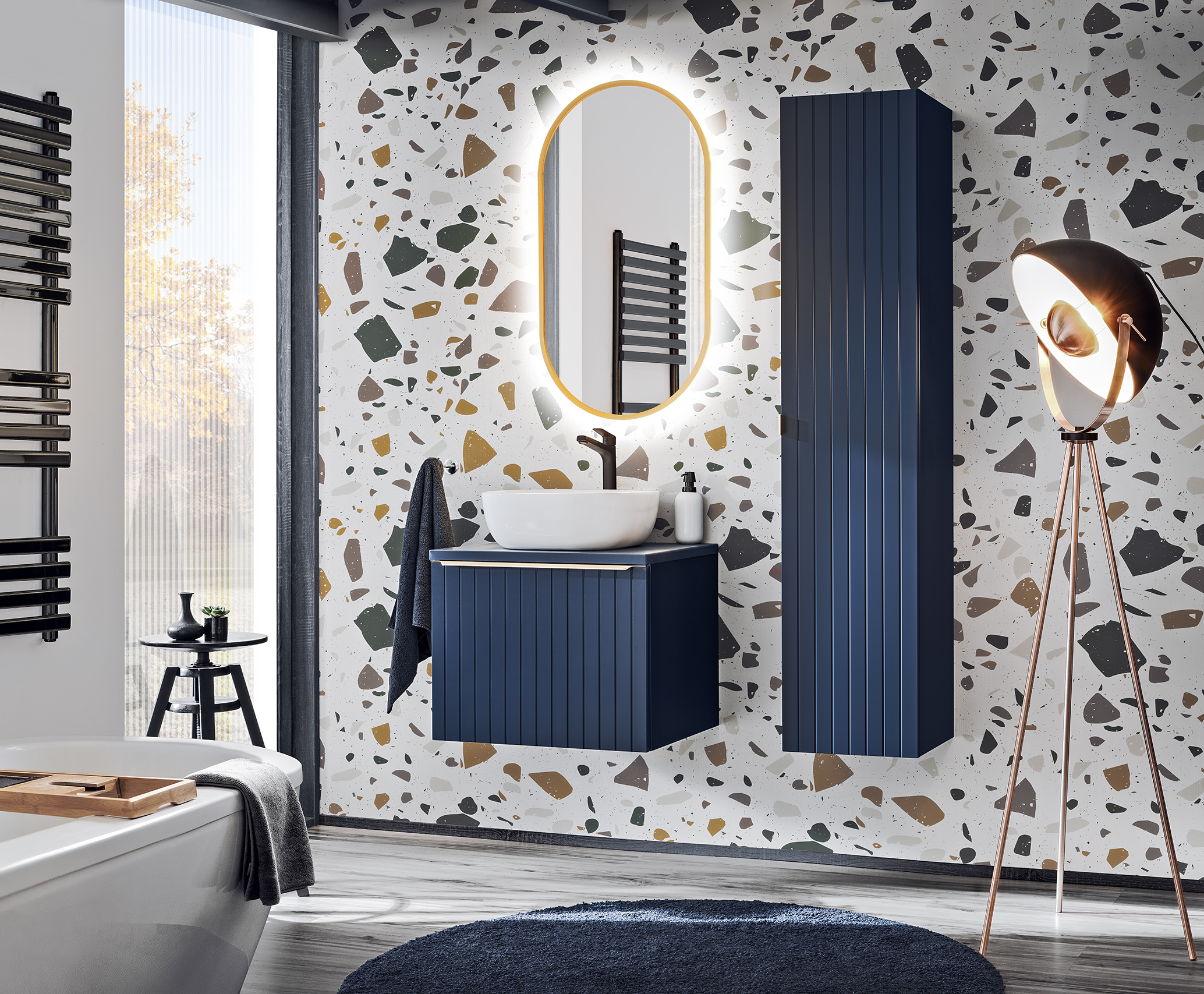 Comad Santa Fe Deep Blue blat naszafkowy 80,4x46 cm niebieski SANTAFEDEEPBLUE89-80-B