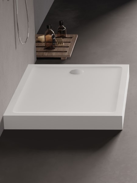 New Trendy Mild brodzik prostokątny 90x80 cm biały B-0611 - Wysyłka w 24h