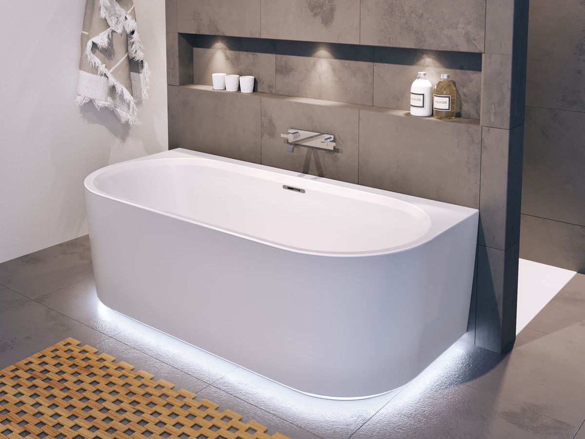 Riho Desire Back2Wall LED wanna wolnostojąca 184x84 cm przyścienna biały błyszczący B089002005