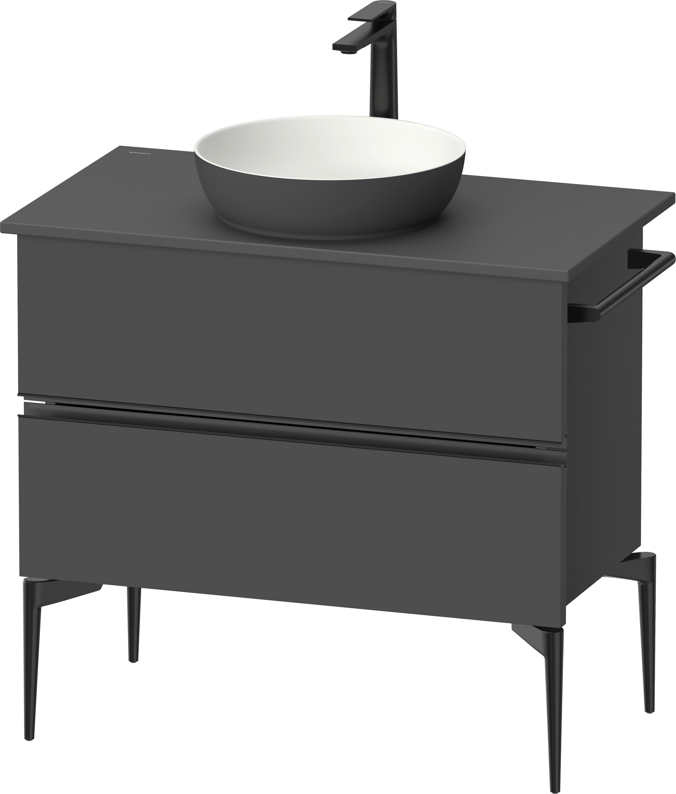 Duravit Sivida szafka 84,5x47,5x54,8 cm podumywalkowa wisząca czarna-grafitowa SV46580BD490000