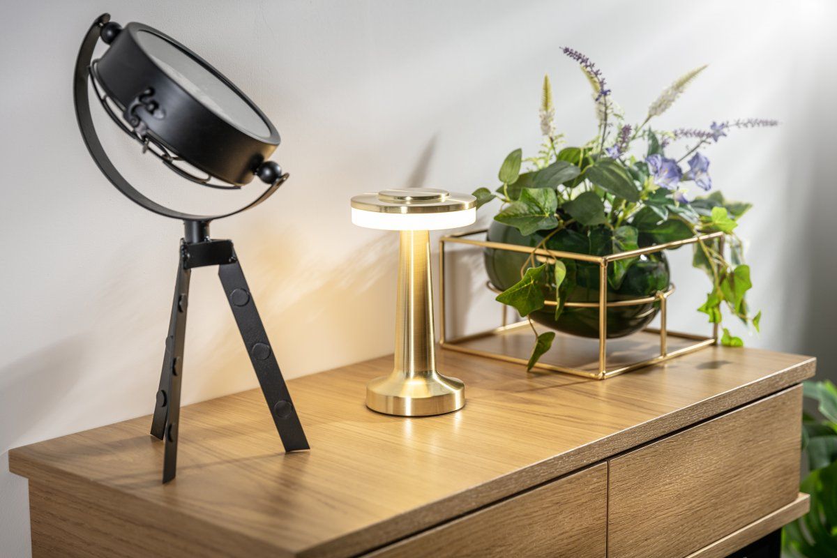 GTV lampa stołowa 1x3 W złota LB-MON3W-40-DEC