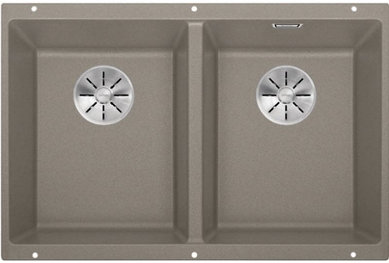 Blanco Subline 350/350-U zlewozmywak granitowy 75,5x46 cm brązowy 523581
