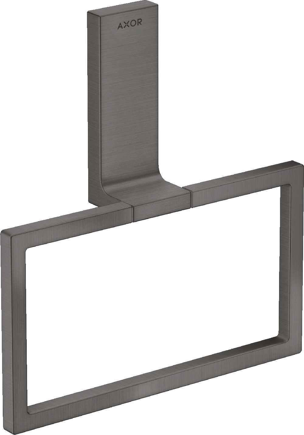 Axor Universal Rectangular wieszak na ręcznik czarny chrom szczotkowany 42623340