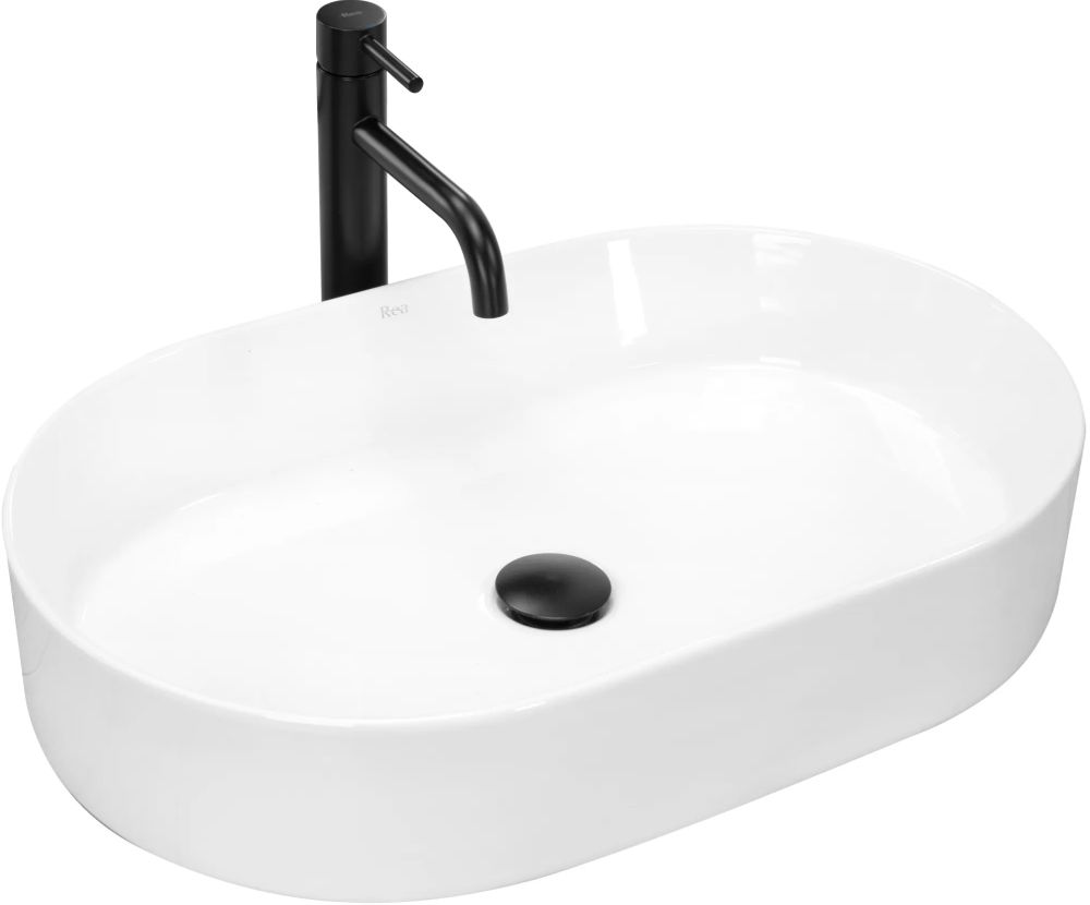 Rea Nadia umywalka 60 cm nablatowa owalna biała REA-U1055 - Wysyłka w 24h