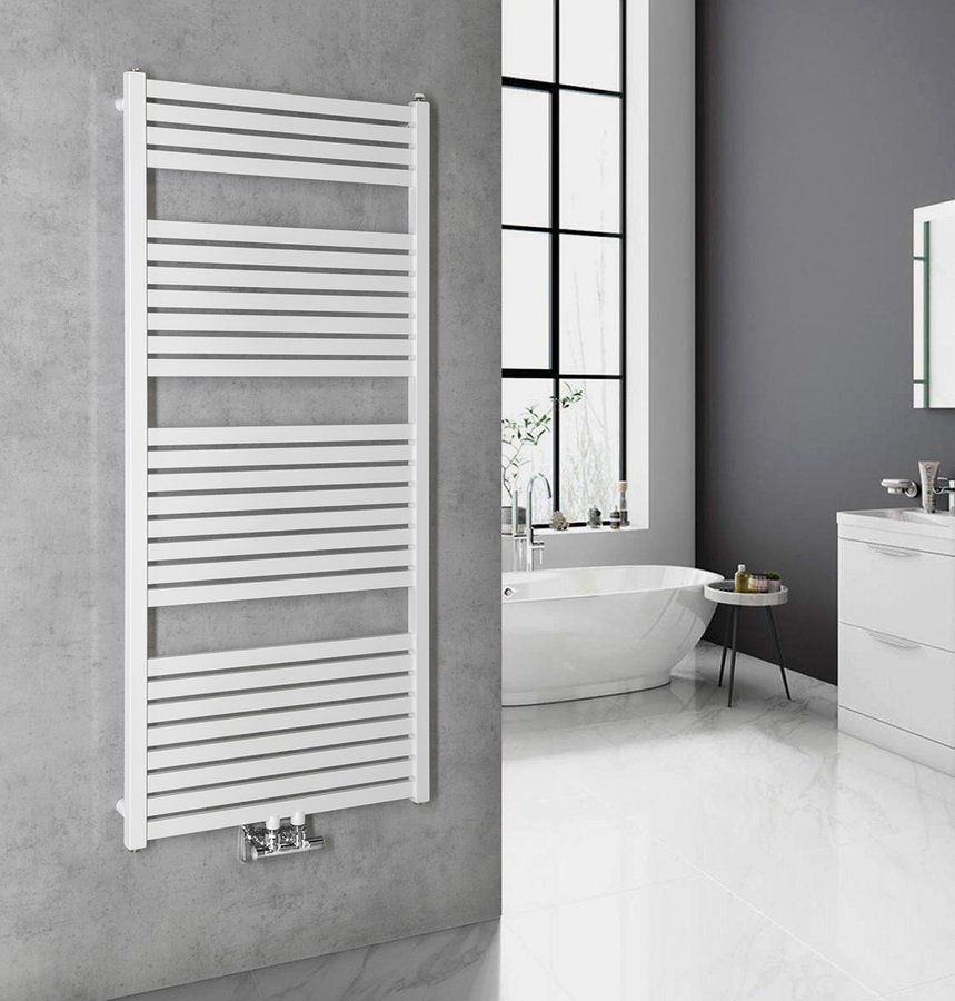Aqualine Tondi grzejnik łazienkowy dekoracyjny 133x60 cm biały DT480T