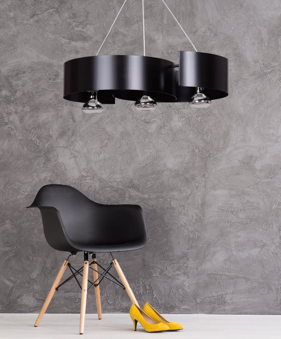 Emibig Vixon lampa wisząca 3x15 W czarna-chrom 284/3