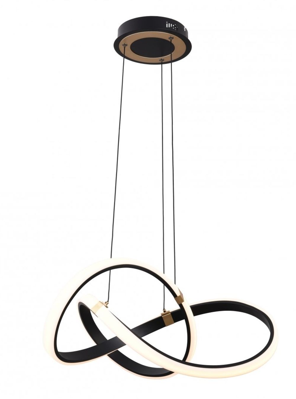 Zuma Line Indigo lampa wisząca 1x44W LED czarny mat/złoty MD9717-1-3BGD