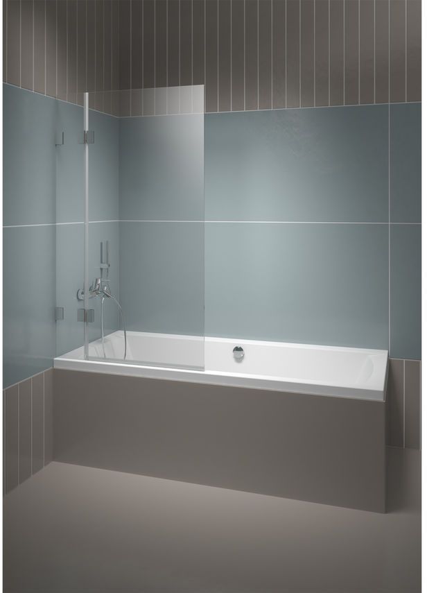 Riho Scandic NXT X109 parawan nawannowy 100 cm 2-częściowy lewy chrom błyszczący/szkło przezroczyste G001149120