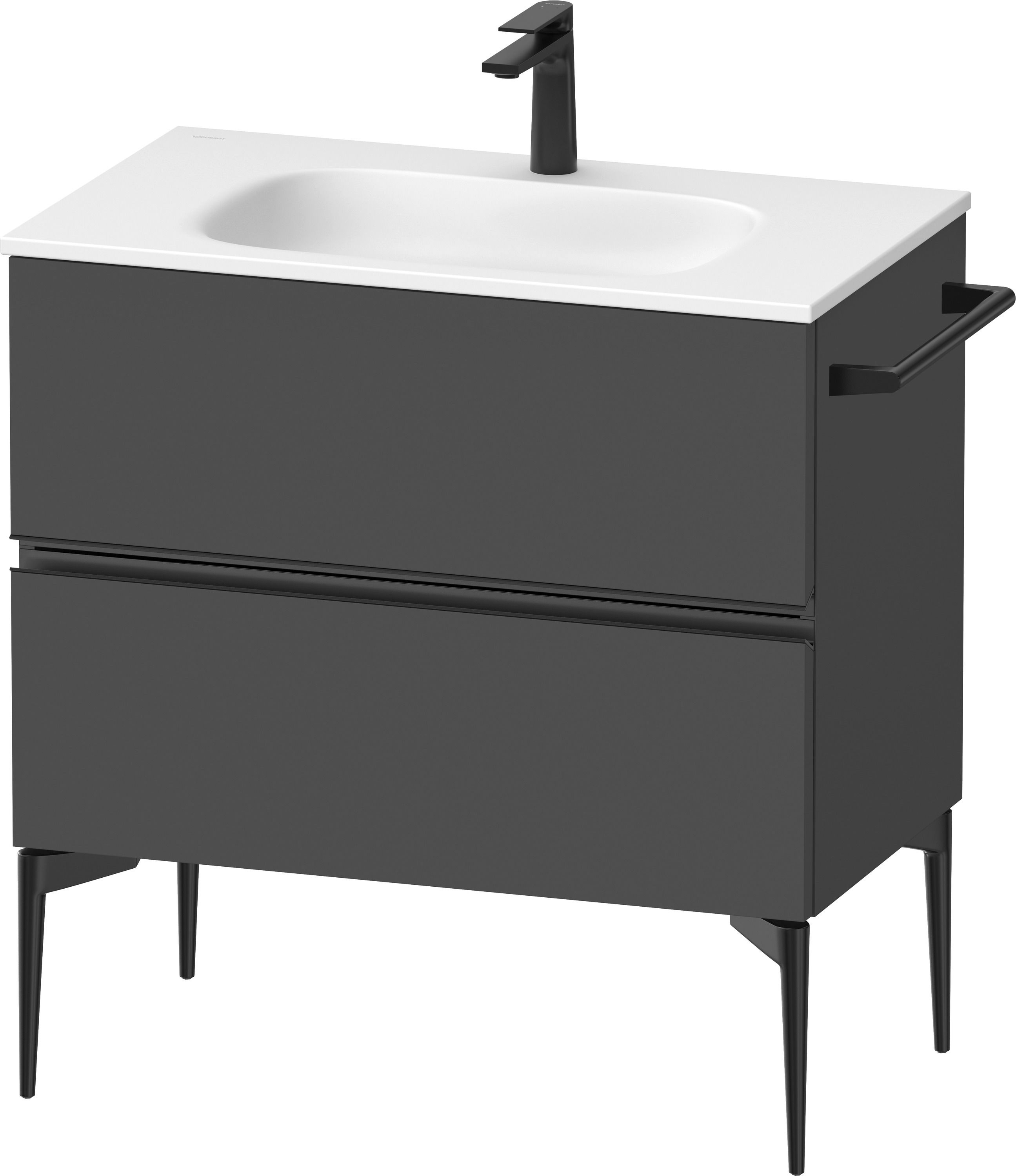 Duravit Sivida szafka 81x47,7x59,2 cm podumywalkowa wisząca czarna-grafitowa SV46510BD490000