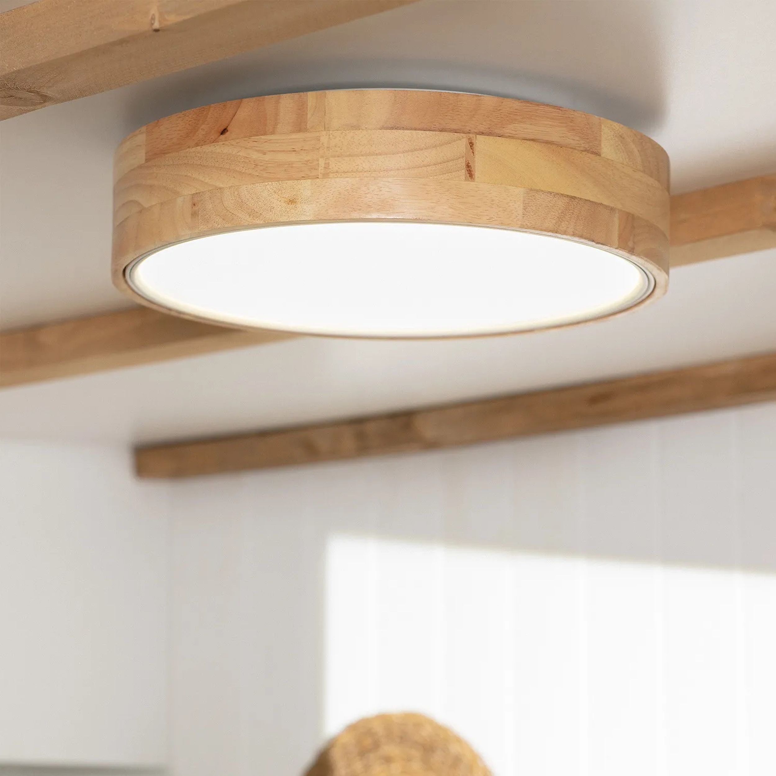 Abruzzo Naturale Vero plafon 1x15W LED drewniany ABR-PLODV-B-15W-CCT