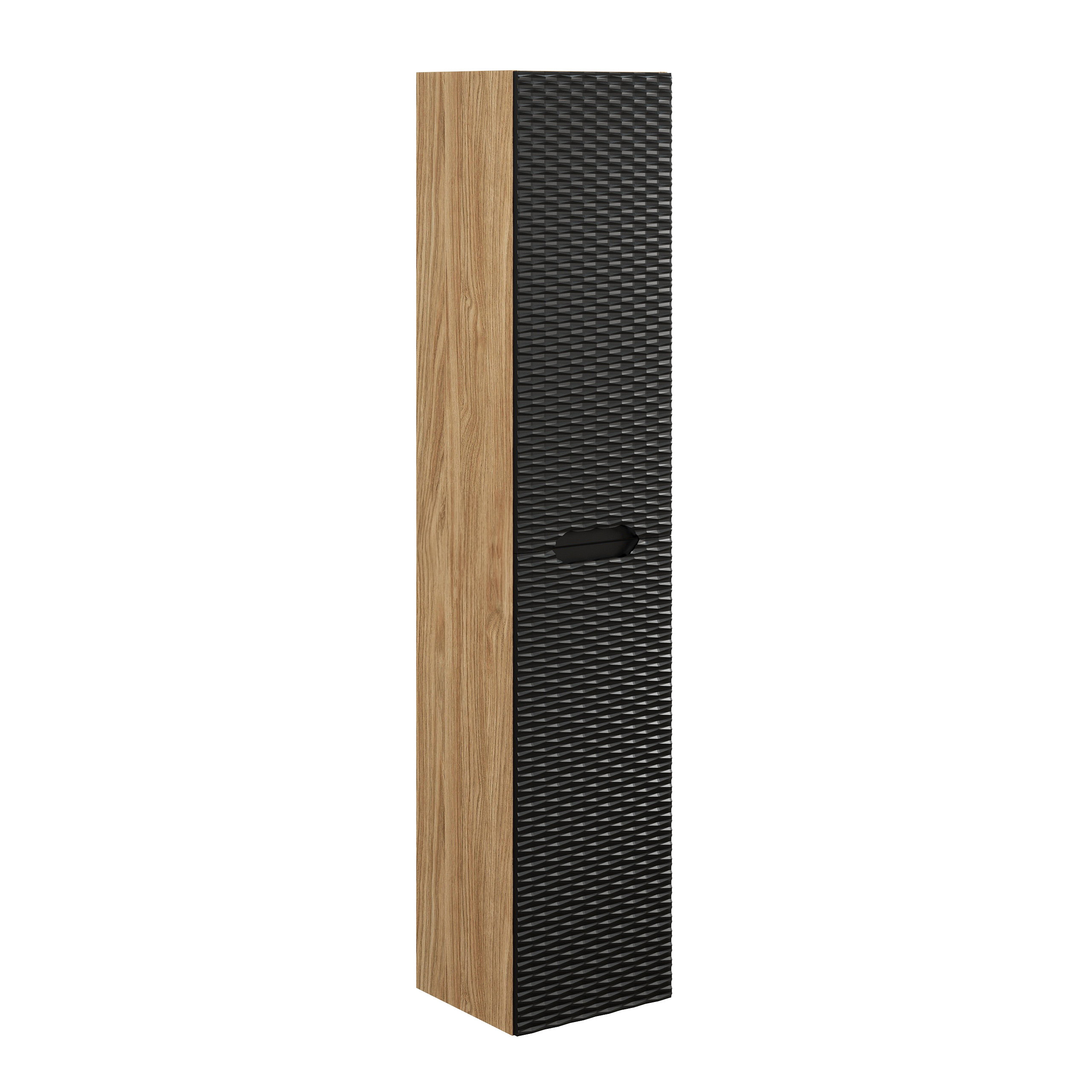 Comad Ocean Black szafka 35x33x170 cm czarna-dab OCEAN BLACK 80-02-2D - Wysyłka w 24h