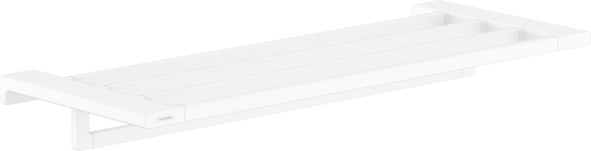 Hansgrohe AddStoris półka z wieszakiem na ręcznik biały mat 41751700