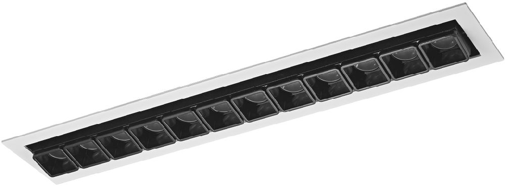 Italux Harper lampa do zabudowy 12x24 W czarna SL74108/24W S-WH
