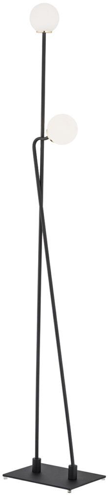 Argon Faron lampa stojąca 2x6W opal mat/czarny/mosiądz 893