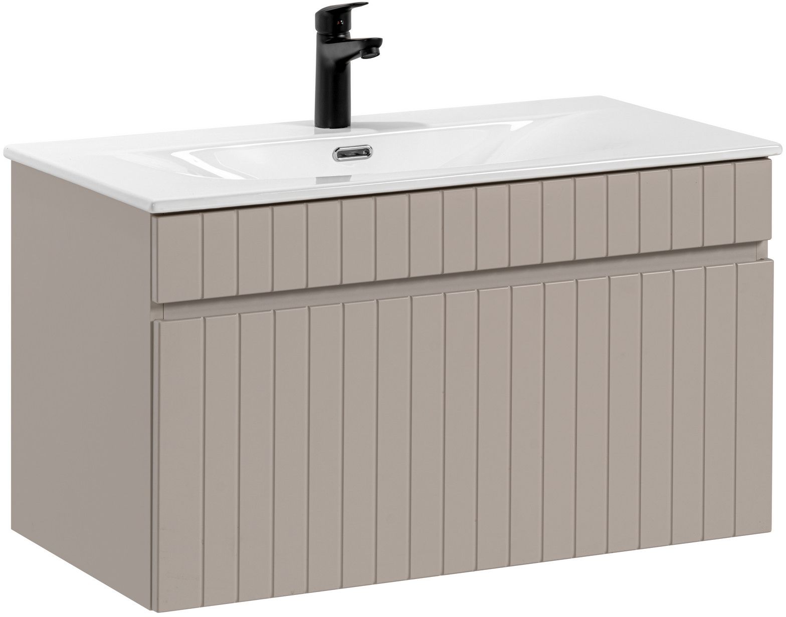 Zestaw Comad Iconic Cashmere szafka 80x45,6x46 cm podumywalkowa wisząca z umywalką kaszmir SET - ICC SKY 80 CM