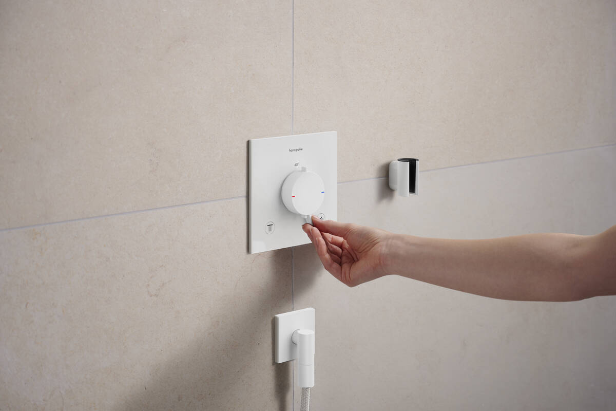 Hansgrohe Ecostat Comfort E bateria wannowo-prysznicowa podtynkowa z termostatem biała 33711700