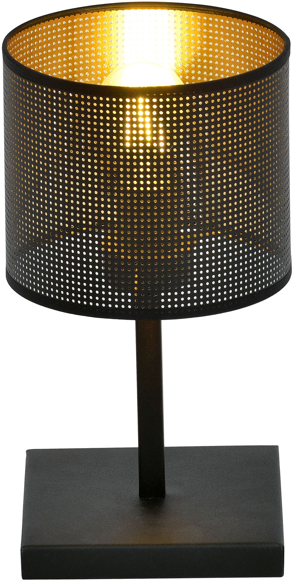 Emibig Jordan lampa stołowa 1x15 W czarna-złota 1144/LN1