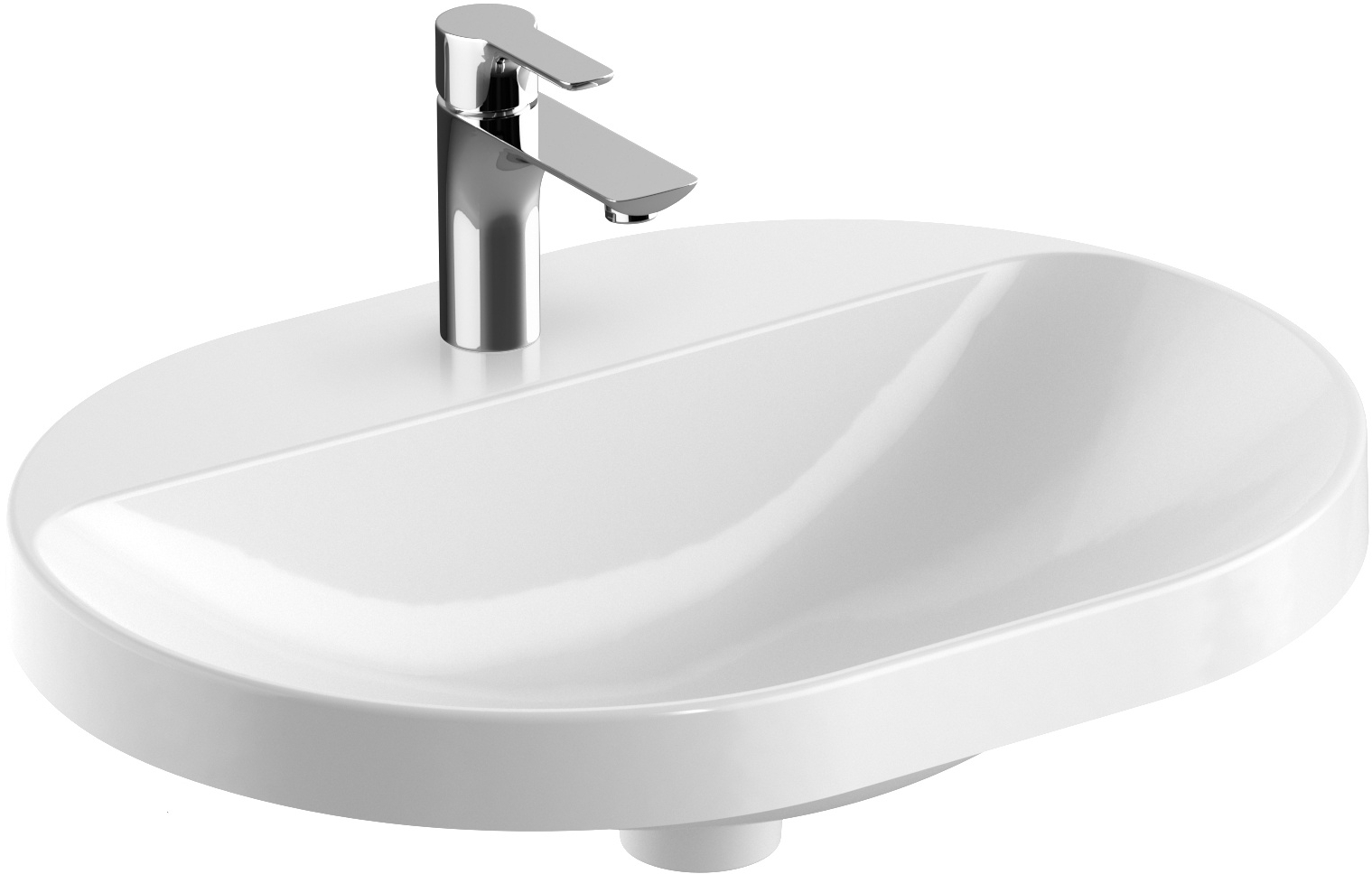 Geberit Variform umywalka 60x45 cm wpuszczana owalna KeraTect biała 500.734.00.2