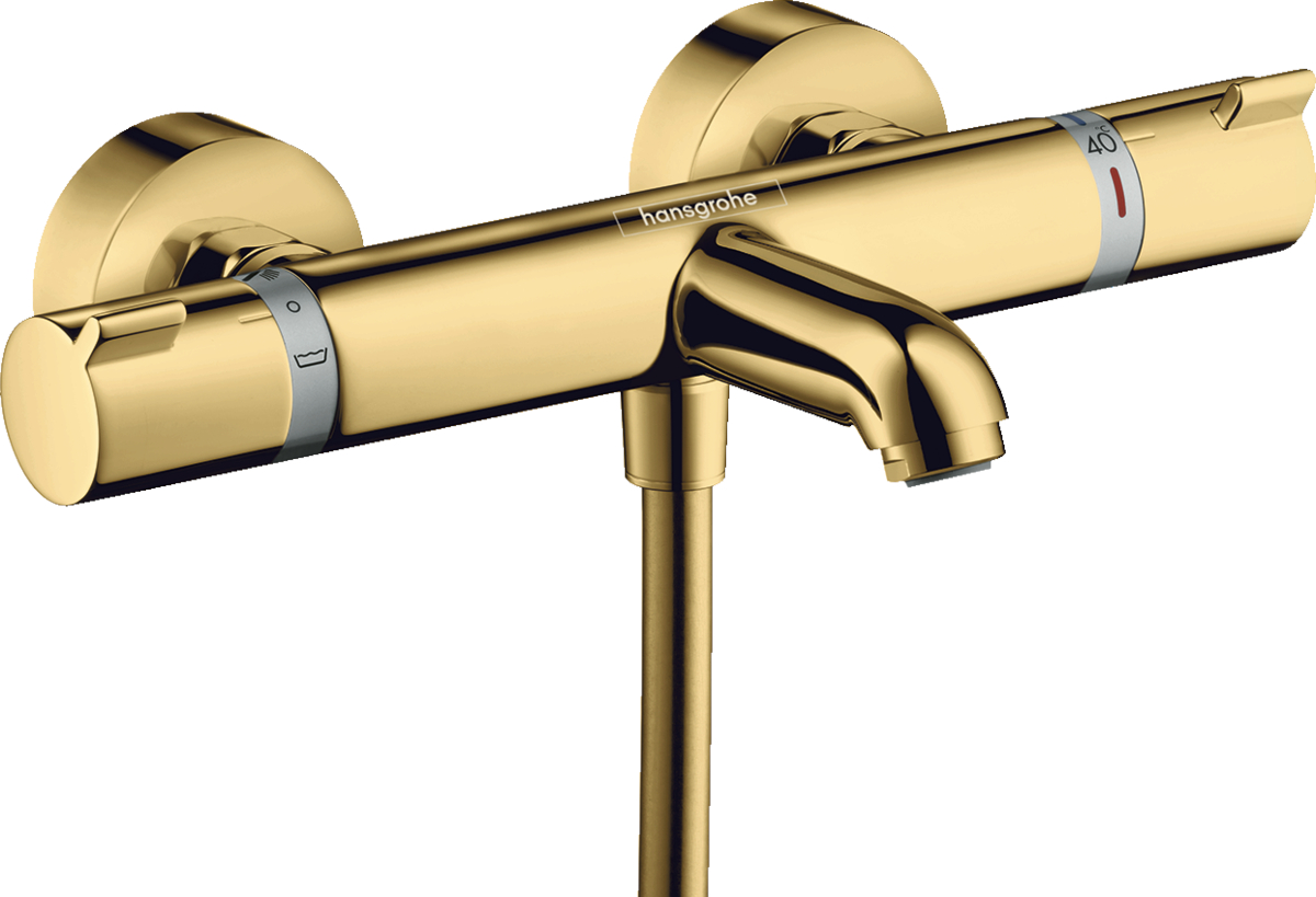 Hansgrohe Ecostat Comfort bateria wannowo-prysznicowa ścienna termostatyczna złoty optyczny polerowany 13114990