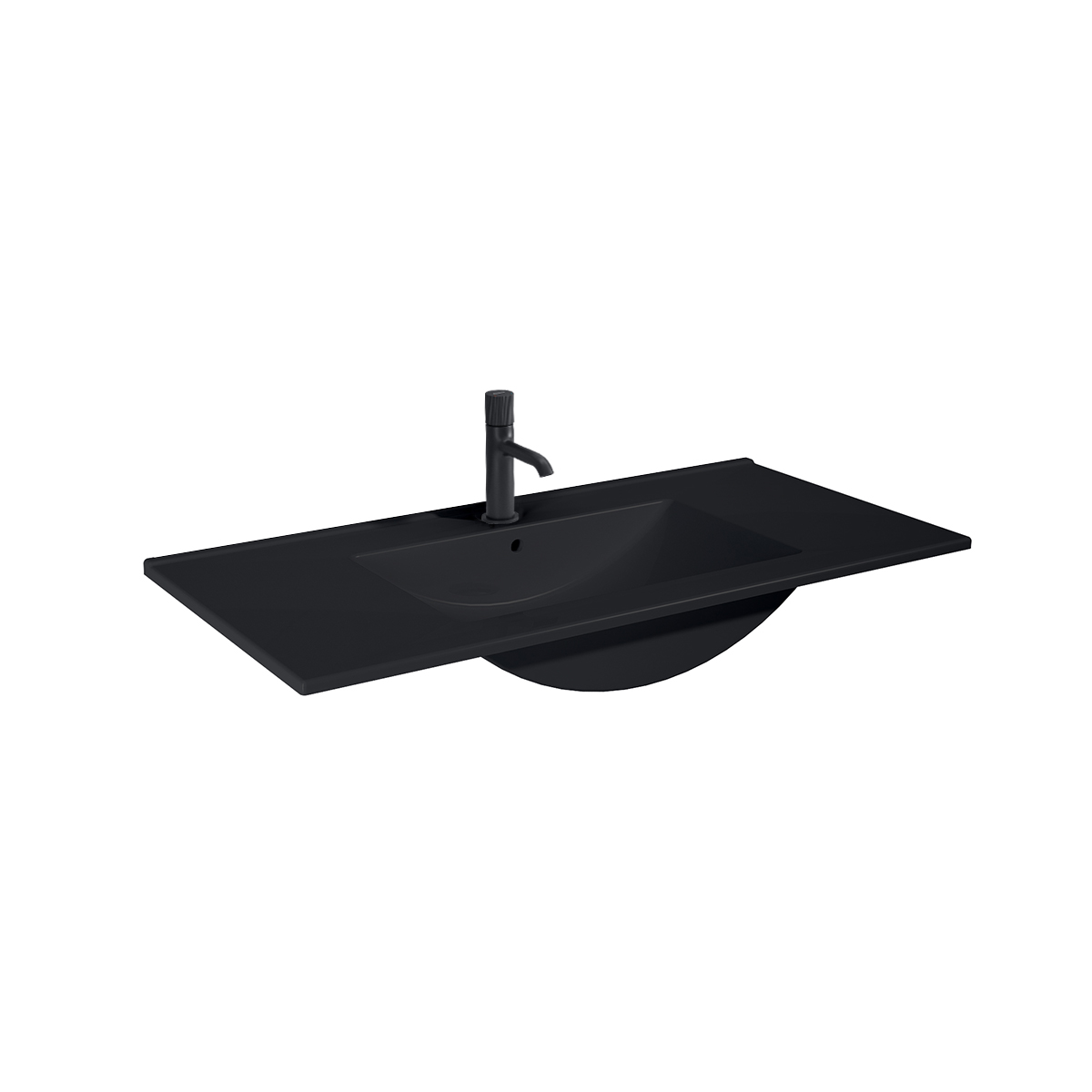 Oltens Vernal umywalka 101x46 cm prostokątna czarna 41207300 - Wysyłka w 24h