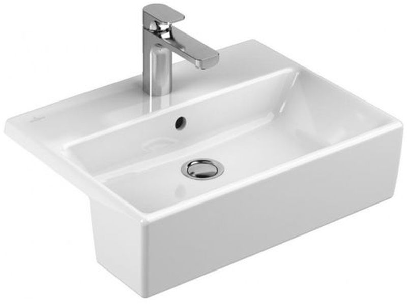 Villeroy & Boch Memento umywalka 55x42,5 cm nakładana na blat prostokątna Weiss Alpin 41335501