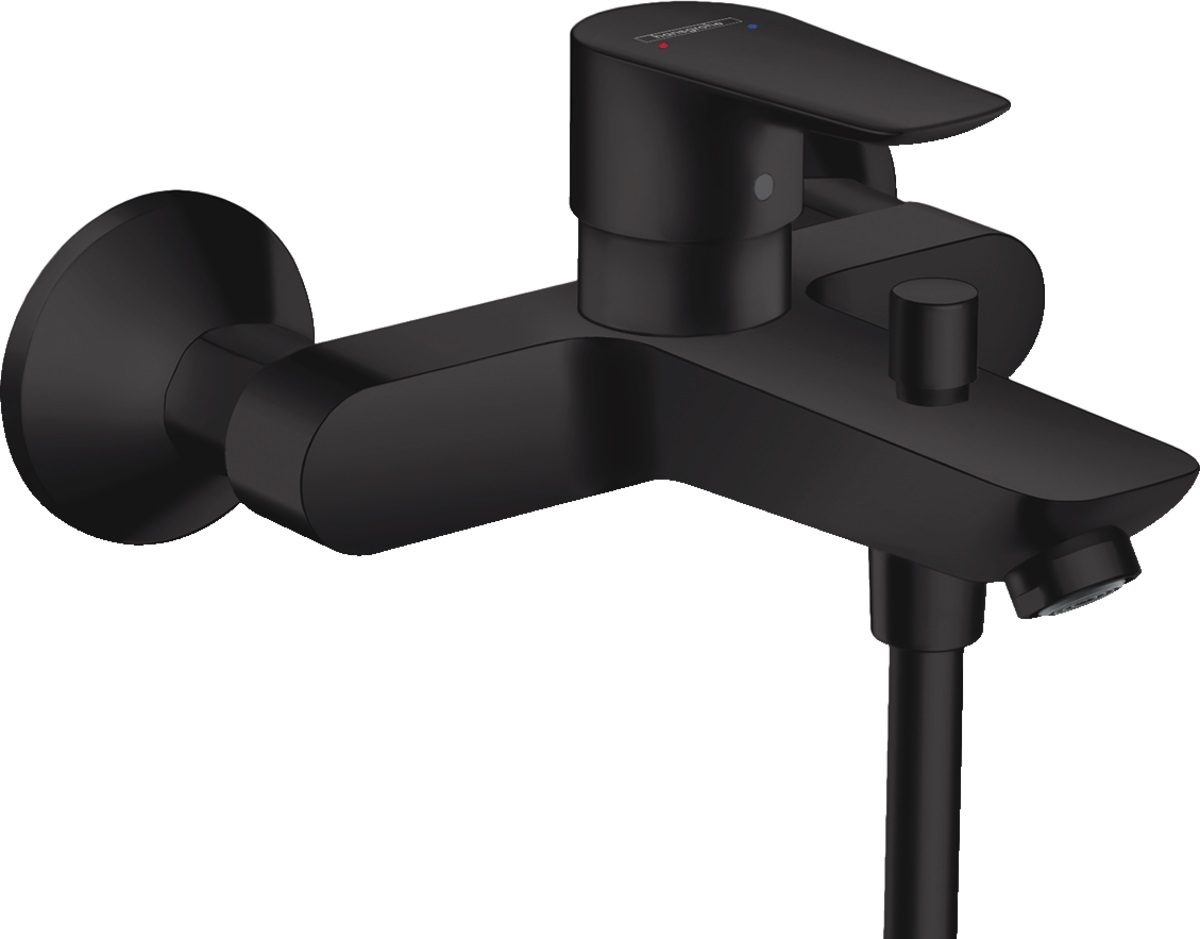 Hansgrohe Talis E bateria wannowo-prysznicowa ścienna czarny mat 71740670