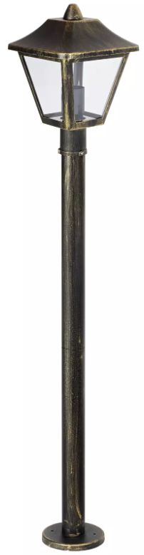 Ledvance Endura Classic Trad lampa stojąca zewnętrzna 1x60W LED stare złoto/przezroczysta