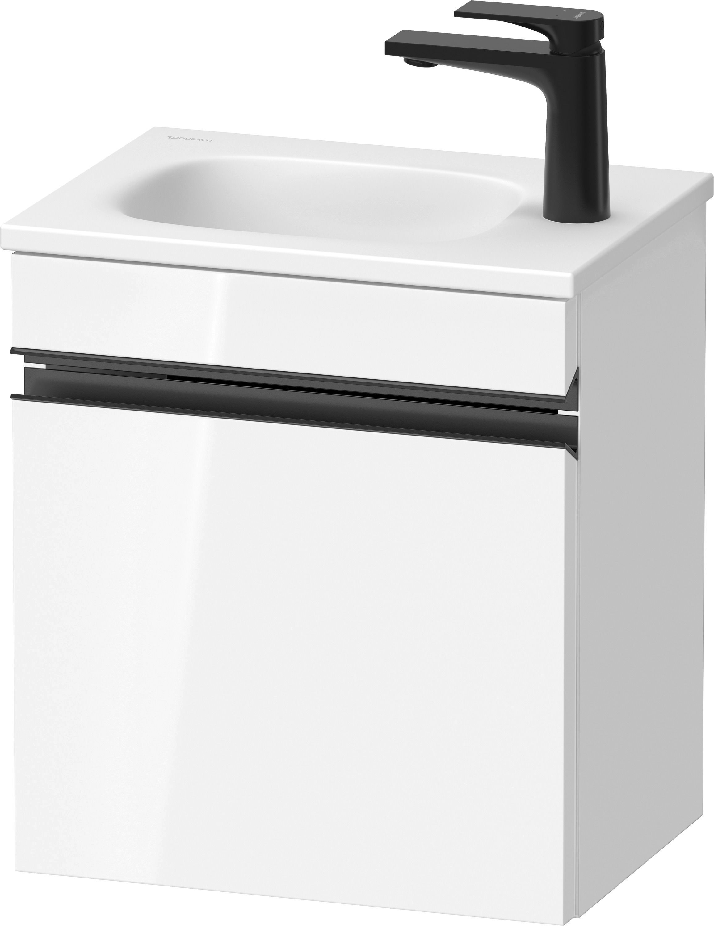 Duravit Sivida szafka 40x29,5x44 cm podumywalkowa wisząca biała-czarna SV4649LBD220000