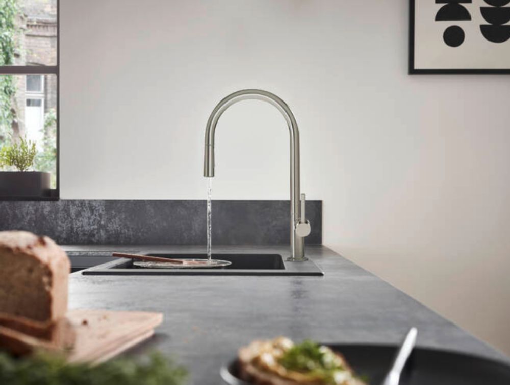 Hansgrohe Talis M54 bateria kuchenna stojąca stal szlachetna 72800800 - Wysyłka w 24h