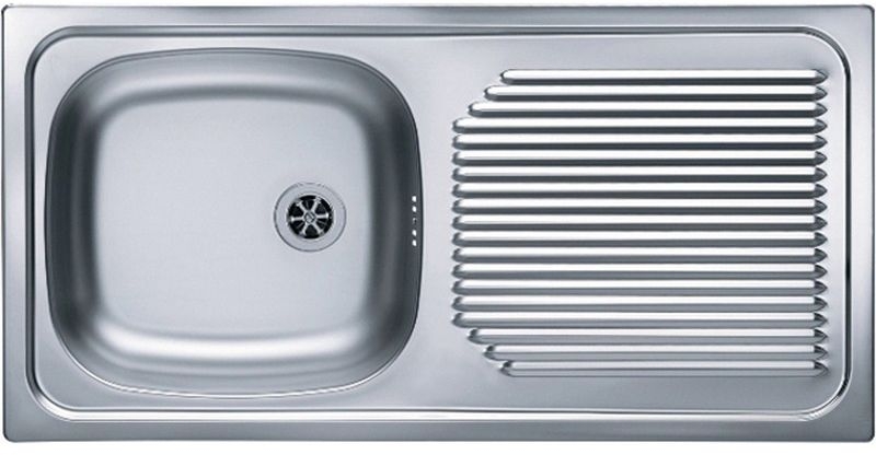 Alveus Basic 60 zlewozmywak stalowy 86x44 cm 1-komorowy len 1009181