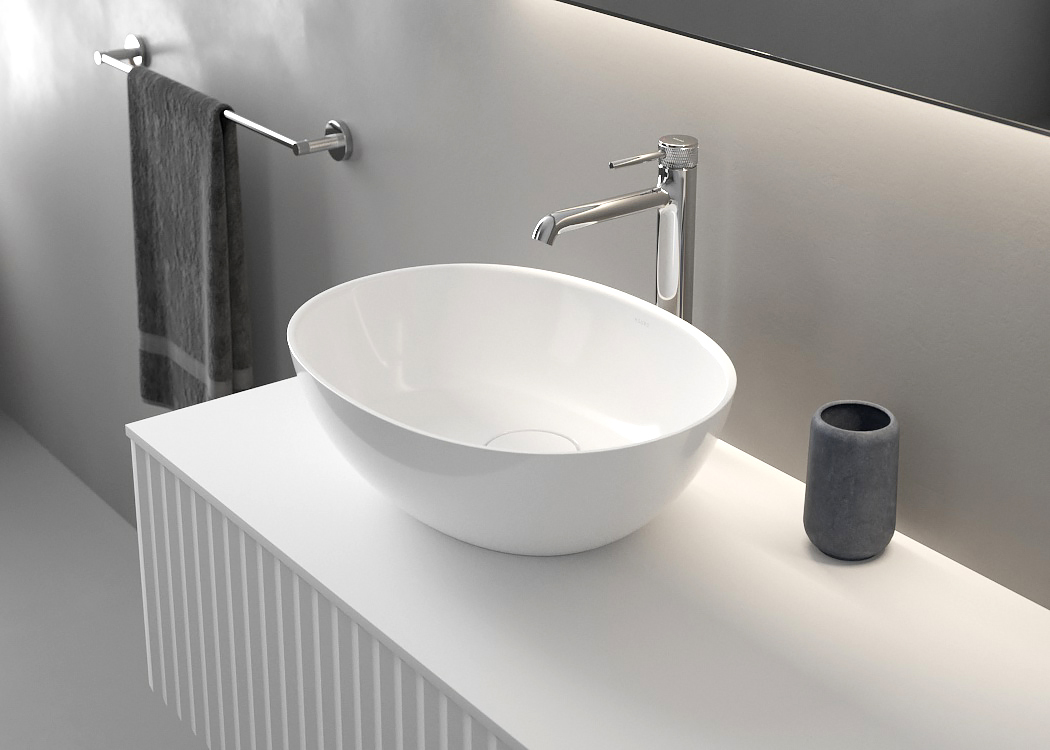 Ksuro 02 szafka 80 cm podumywalkowa wisząca z blatem biały mat 58002000 - Wysyłka w 24h