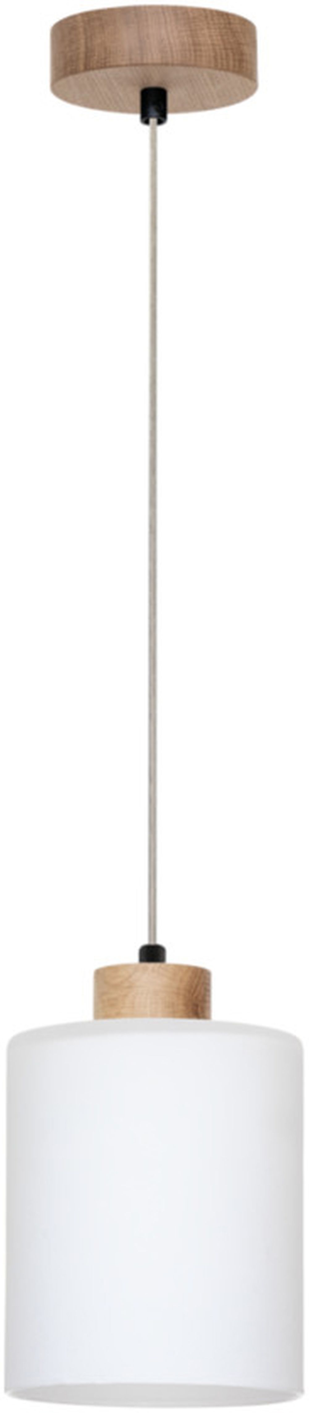 Britop Lighting Zefir lampa wisząca 1x60W dąb/biały 111860174