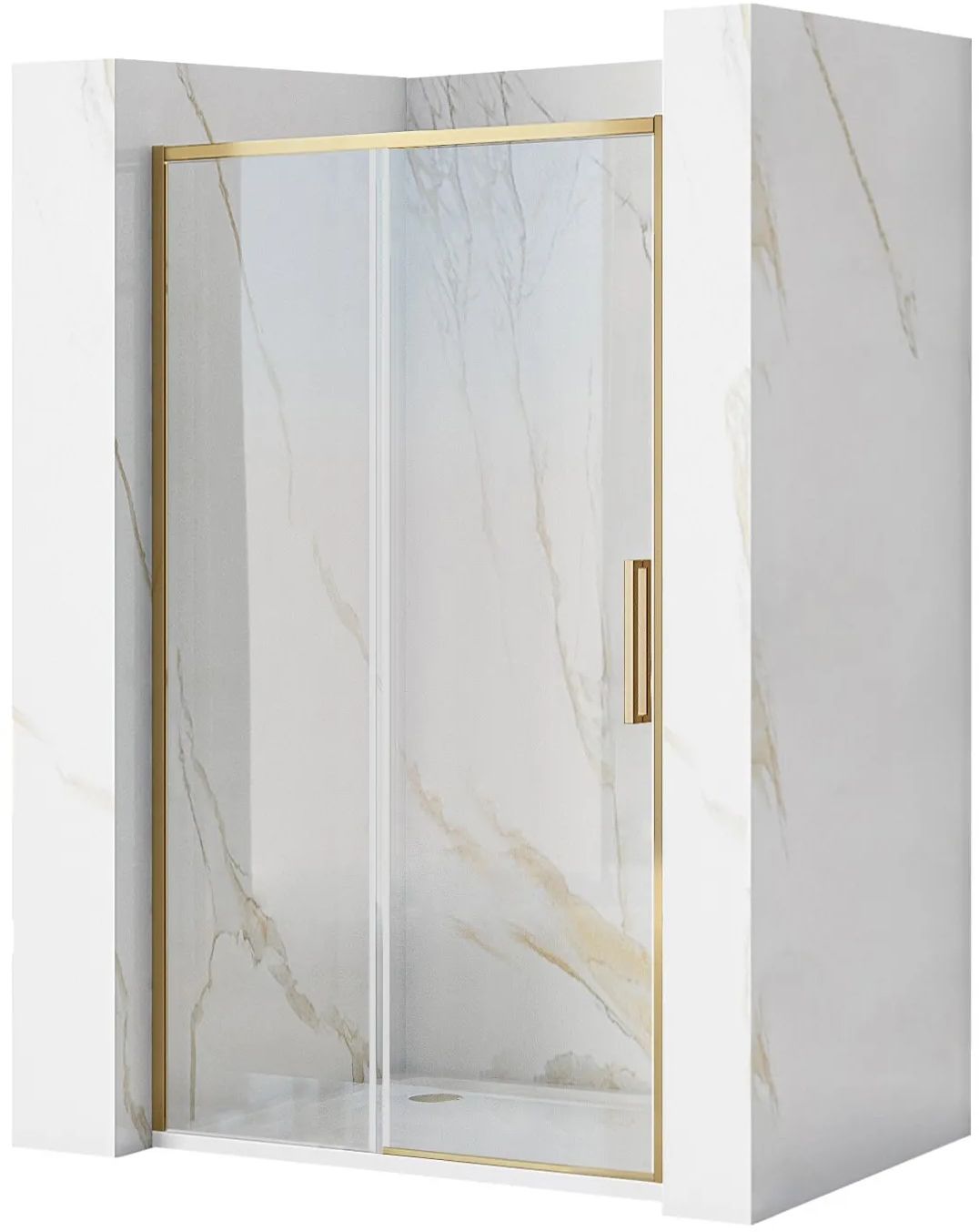 Rea Rapid Slide Gold Brush drzwi prysznicowe 100 cm złoty szczotkowany/szkło przezroczyste REA-K4707