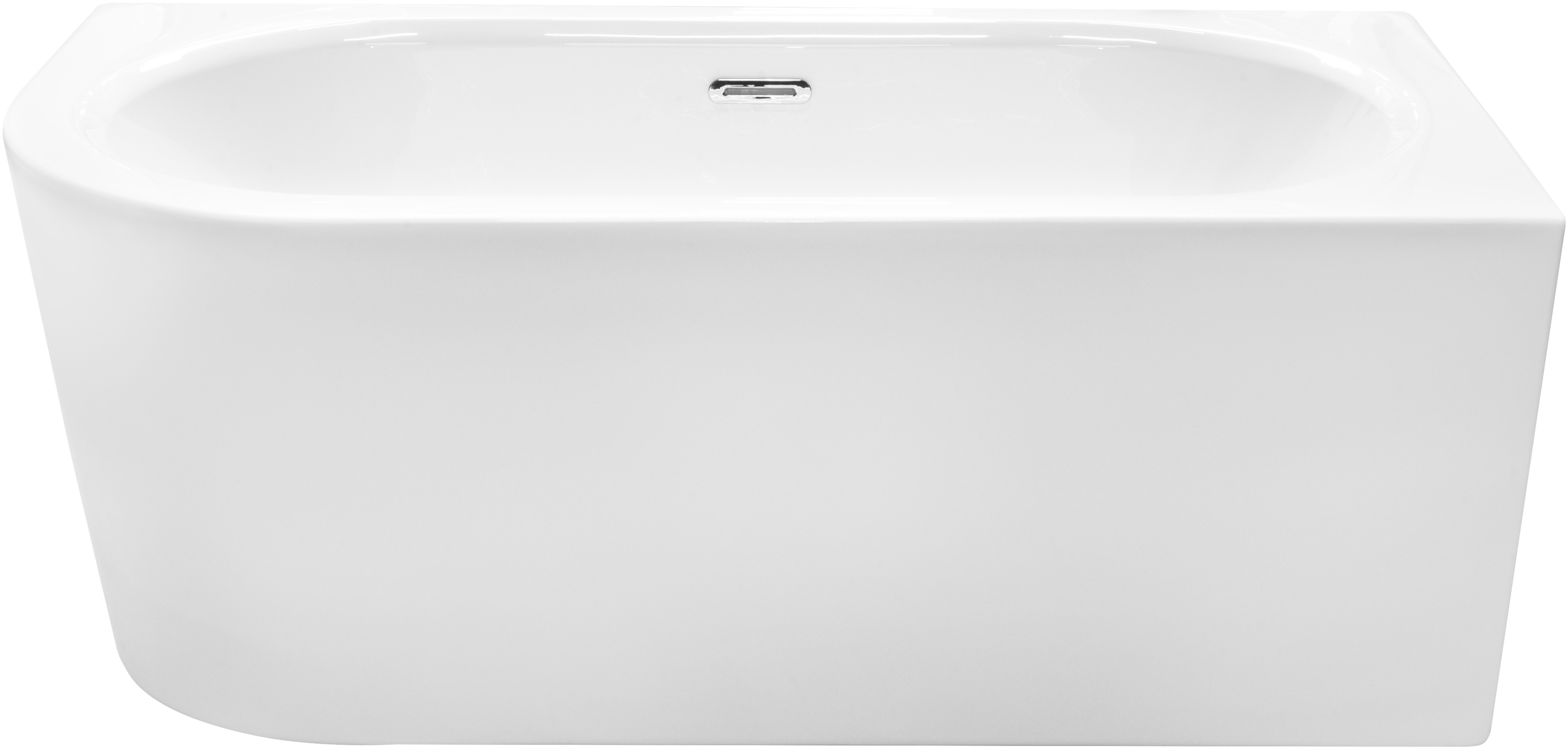 Besco Avita A-Line wanna wolnostojąca 150x75 cm przyścienna narożna prawa biały połysk/chrom #WAA-150APS