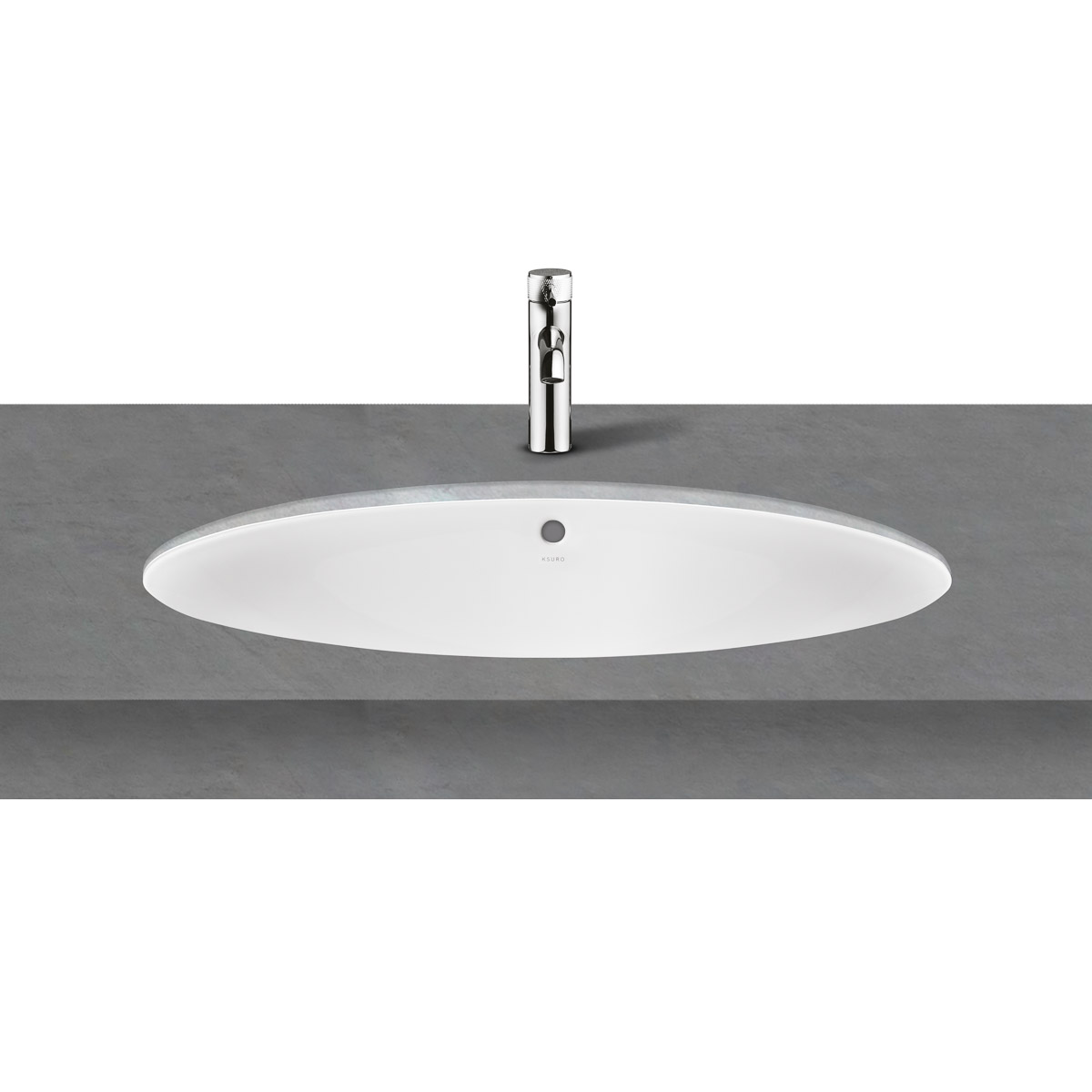 Ksuro 110 umywalka 68x34 cm podblatowa owalna z powłoką Intelligent Coat biała 20815000 - Wysyłka w 24h