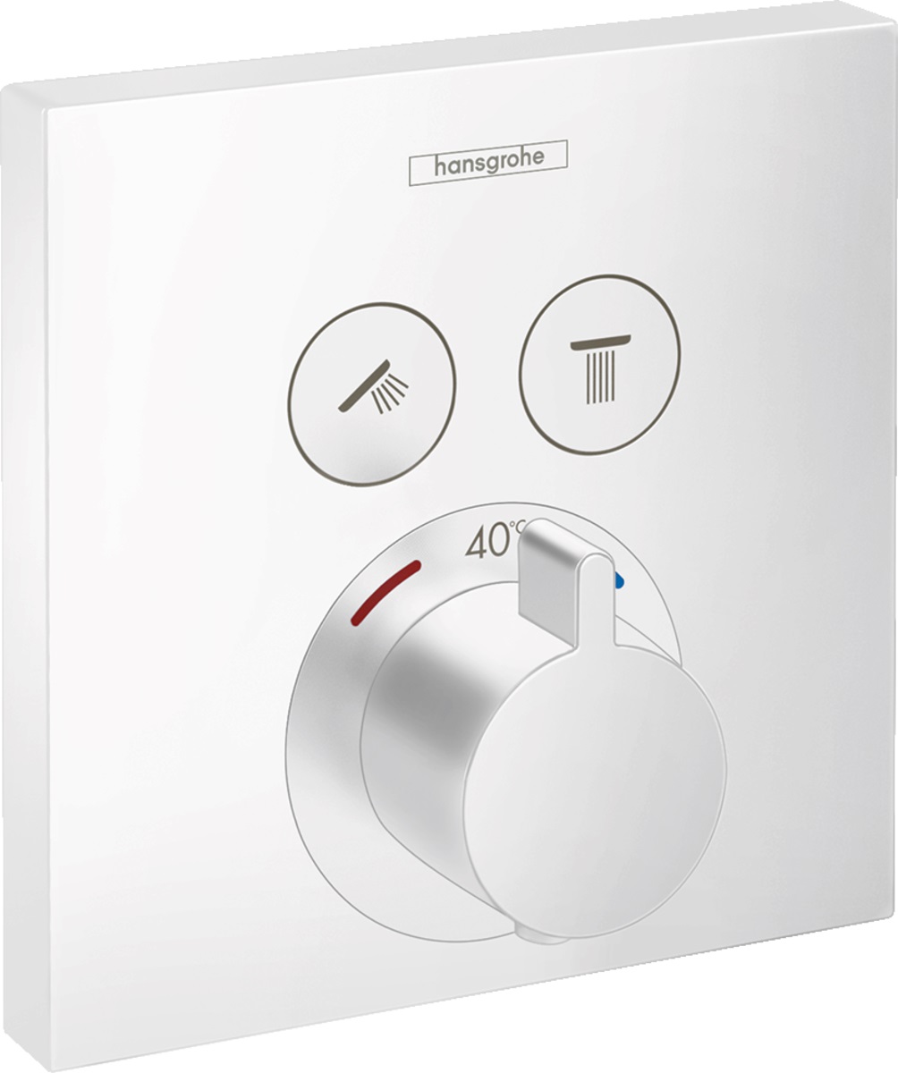Hansgrohe ShowerSelect bateria wannowo-prysznicowa podtynkowa termostatyczna biały mat 15763700