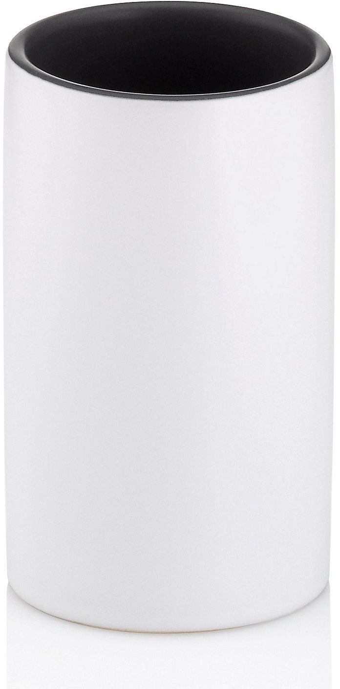 Kela Matsi kubek do mycia zębów stawiany biały/czarny 23706 - Wysyłka w 24h