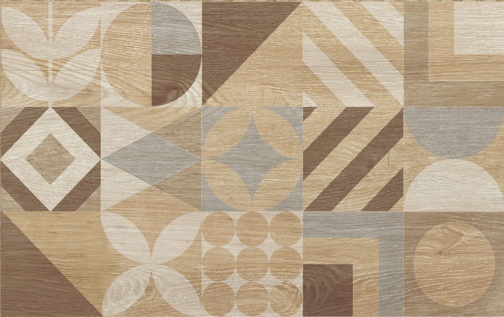 Ceramika Color Pinia Cream dekor ścienny 25x40 cm brązowy połysk
