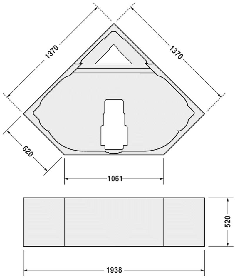 Duravit D-Code nośnik styropianowy do wanny 790476000000000