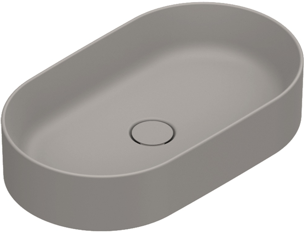 Catalano Zero umywalka 60x35 cm owalna nablatowa satin tortora 0122600032