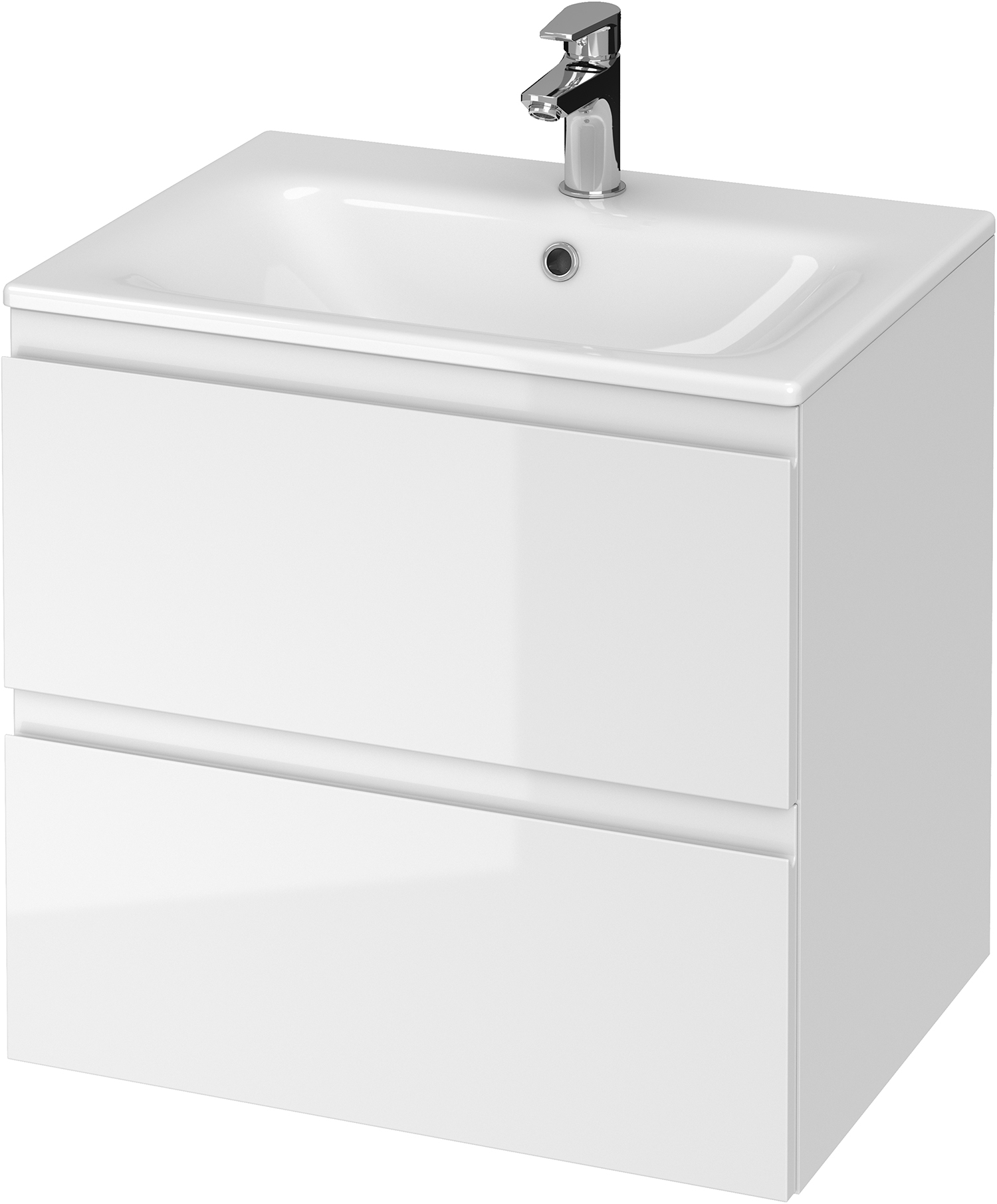 Zestaw Cersanit Moduo umywalka z szafką 60 cm zestaw meblowy biały S801-314-ECO