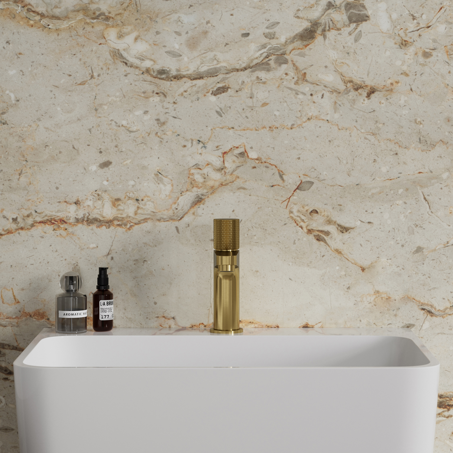 Omnires Contour bateria umywalkowa stojąca złoty szczotkowany CT8010GLB - Wysyłka w 24h