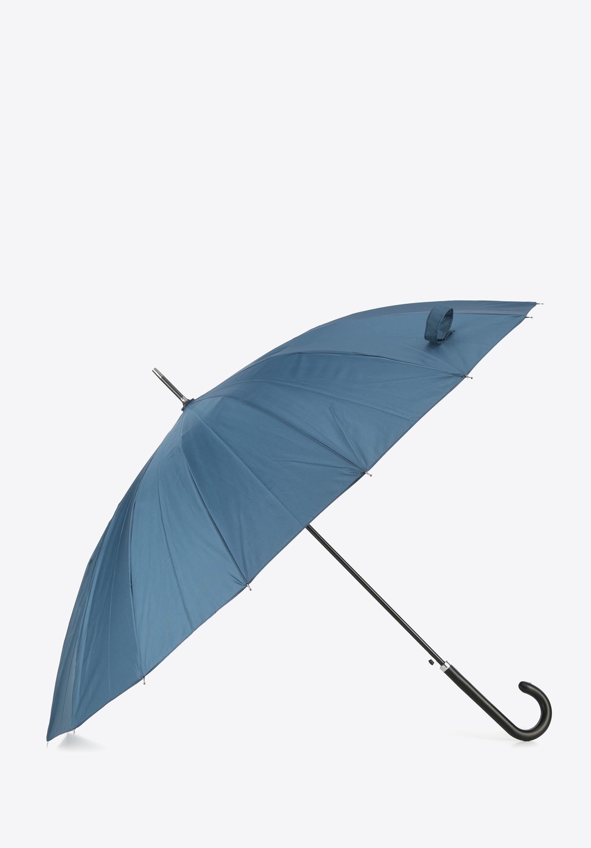 Parasol półautomatyczny szeroki ciemnoniebieski