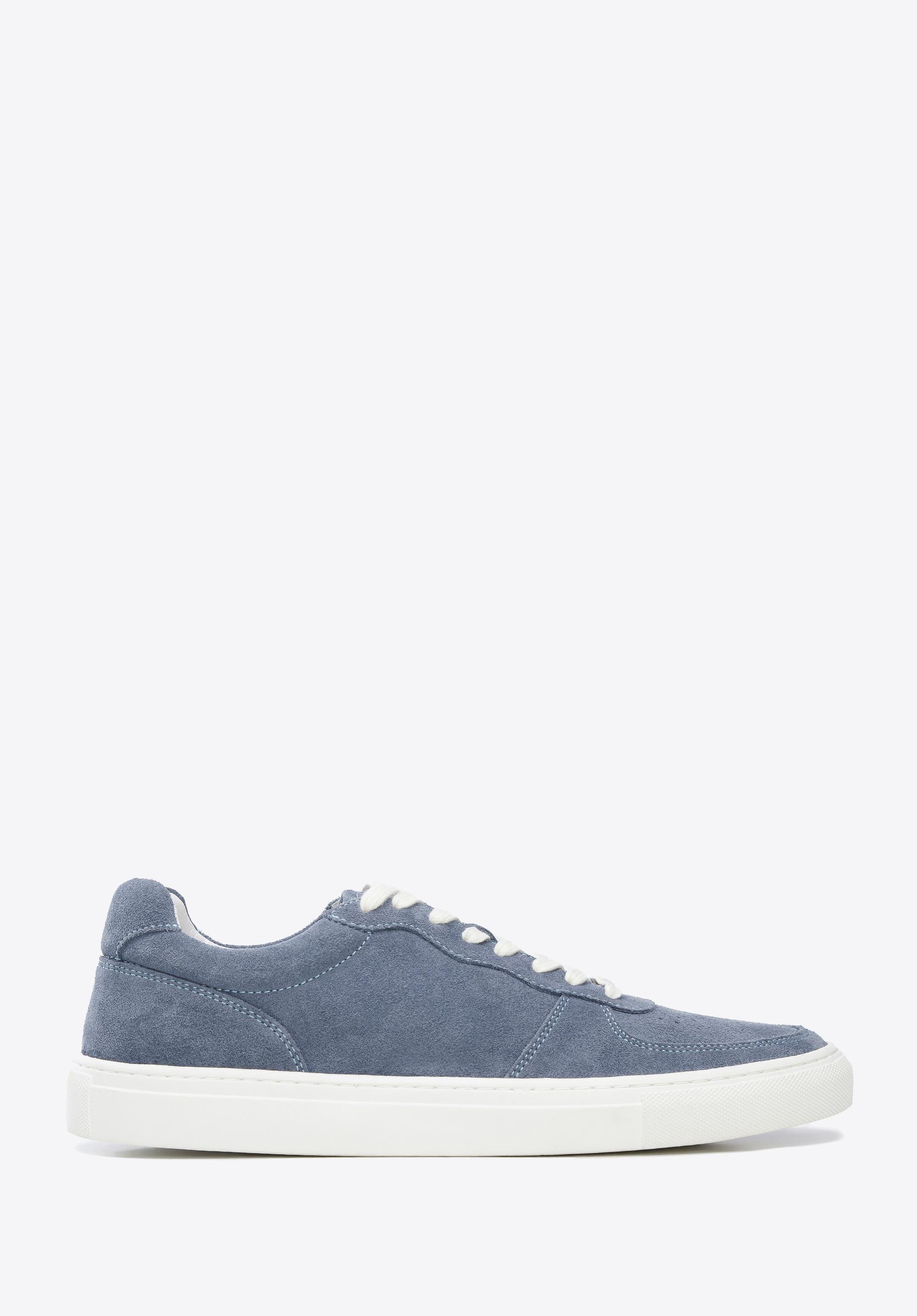 Męskie sneakersy zamszowe klasyczne niebieskie